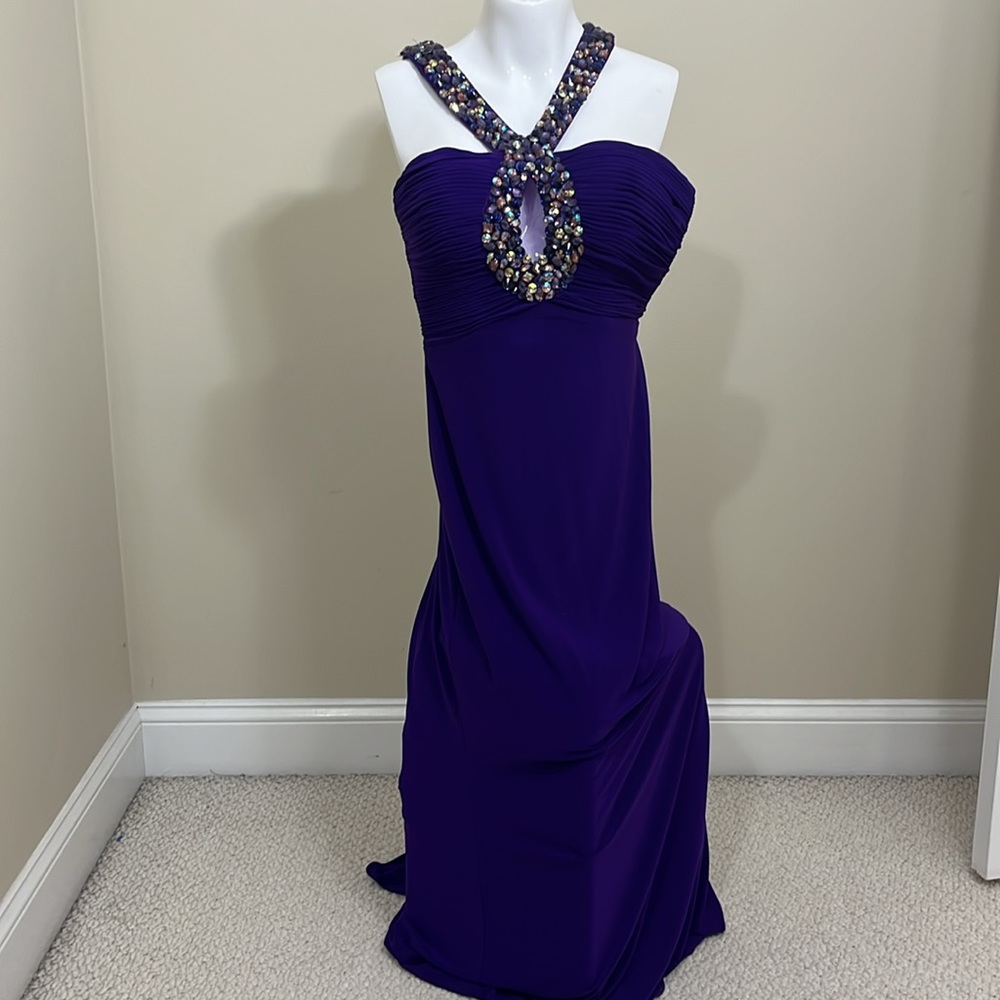 NWT Sherri Hill Keyhole Purple Prom Dress